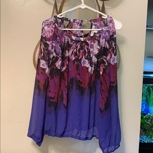 Sheer printed blouse